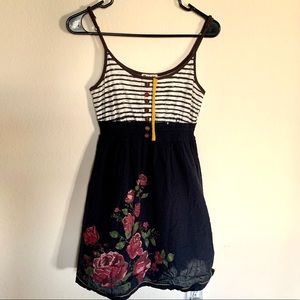 Striped and floral dress